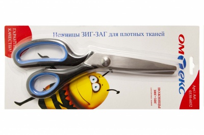 Ножницы арт.0330-6052 "ЗИГ-ЗАГ" 5 мм, для плотных тканей , 9"/ 229 мм - купить в Стерлитамаке. Цена: 740.56 руб.