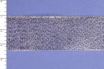Лента парча MR-25, 25мм (33 м)  серебро - купить в Стерлитамаке. Цена: 403.62 руб.
