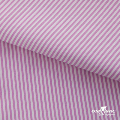 Ткань сорочечная Полоска Кенди, 115 г/м2, 58% пэ,42% хл, шир.150 см, цв.1-розовый, (арт.110) - купить в Стерлитамаке. Цена 306.69 руб.