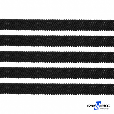 Лента эластичная вязанная (резинка) 4 мм (200+/-1 м) 400 гр/м2 черная бобина "ОМТЕКС" - купить в Стерлитамаке. Цена: 1.78 руб.