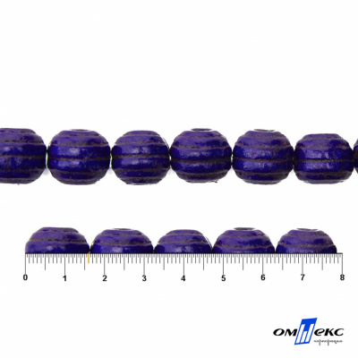 0309-Бусины деревянные "ОмТекс", 16 мм, упак.50+/-3шт, цв.018-фиолет - купить в Стерлитамаке. Цена: 62.22 руб.