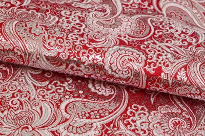 Ткань костюмная жаккард, 135 гр/м2, шир.150см, цвет красный№3 - купить в Стерлитамаке. Цена 441.94 руб.