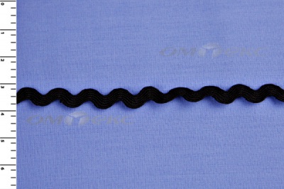 Тесьма плетеная "Вьюнчик"/черный - купить в Стерлитамаке. Цена: 48.11 руб.