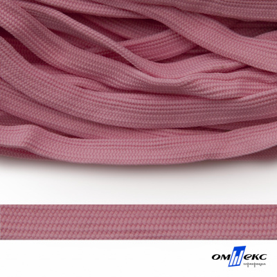 Шнур плетеный (плоский) d-12 мм, (уп.90+/-1м), 100% полиэстер, цв.256 - розовый - купить в Стерлитамаке. Цена: 8.62 руб.