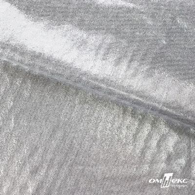 Трикотажное полотно голограмма, шир.140 см, #602 -белый/серебро - купить в Стерлитамаке. Цена 385.88 руб.