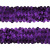 Тесьма с пайетками 12, шир. 30 мм/уп. 25+/-1 м, цвет фиолет - купить в Стерлитамаке. Цена: 1 098.48 руб.