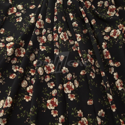 Плательная ткань "Фламенко" 3.1, 80 гр/м2, шир.150 см, принт растительный - купить в Стерлитамаке. Цена 239.03 руб.