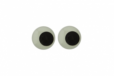 Глазки для игрушек, круглые, с бегающими зрачками, 8 мм/упак.50+/-2 шт, цв. -черно-белые - купить в Стерлитамаке. Цена: 15.88 руб.