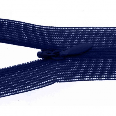 Молния потайная Т3 919, 60 см, капрон, цвет т.синий - купить в Стерлитамаке. Цена: 10.13 руб.