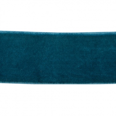 Лента бархатная нейлон, шир.25 мм, (упак. 45,7м), цв.65-изумруд - купить в Стерлитамаке. Цена: 981.09 руб.