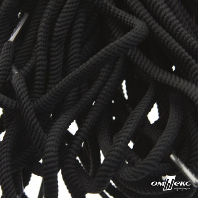 Шнурки #106-09, круглые 130 см, цв.чёрный - купить в Стерлитамаке. Цена: 21.92 руб.