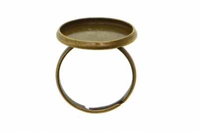 Заготовка для рукоделия металлическая фигурная для кольца 15мм - купить в Стерлитамаке. Цена: 7.44 руб.