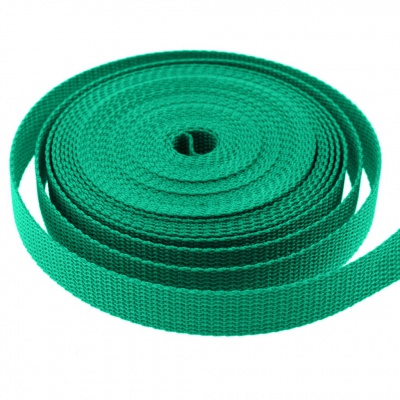 Стропа текстильная, шир. 25 мм (в нам. 50+/-1 ярд), цвет яр.зелёный - купить в Стерлитамаке. Цена: 397.52 руб.