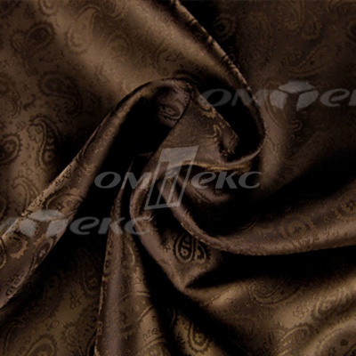 Ткань подкладочная жаккард Р14098, 19-1217/коричневый, 85 г/м2, шир. 150 см, 230T - купить в Стерлитамаке. Цена 166.45 руб.