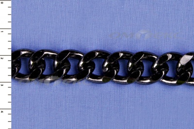 Цепь металл декоративная №9 (13,5*16,5) черная (10+/-1 м)  - купить в Стерлитамаке. Цена: 808.92 руб.