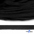 Шнур плетеный d-8 мм плоский, 70% хлопок 30% полиэстер, уп.85+/-1 м, цв.- чёрный - купить в Стерлитамаке. Цена: 735 руб.