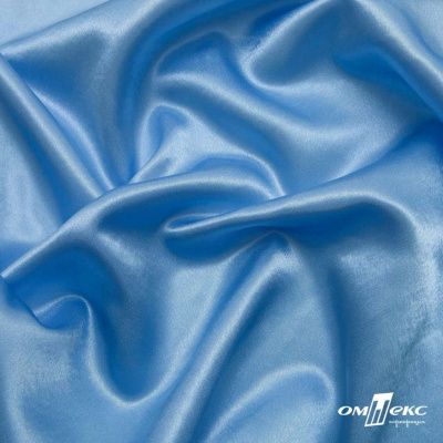 Поли креп-сатин 14-4121, 125 (+/-5) гр/м2, шир.150см, цвет голубой - купить в Стерлитамаке. Цена 155.57 руб.
