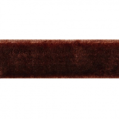 Лента бархатная нейлон, шир.12 мм, (упак. 45,7м), цв.120-шоколад - купить в Стерлитамаке. Цена: 392 руб.