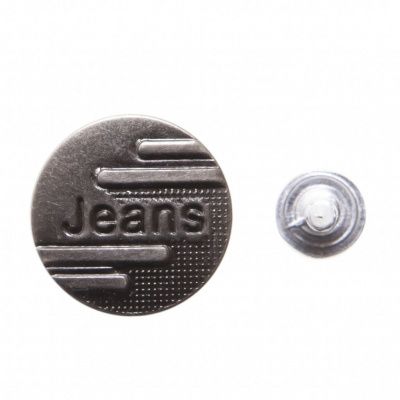 Пуговица джинсовая металлическая, 15 мм, в ассортименте - купить в Стерлитамаке. Цена: 1.62 руб.
