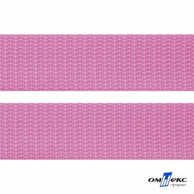 Розовый - цв.513 -Текстильная лента-стропа 550 гр/м2 ,100% пэ шир.25 мм (боб.50+/-1 м) - купить в Стерлитамаке. Цена: 405.80 руб.