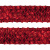 Тесьма с пайетками 3, шир. 35 мм/уп. 25+/-1 м, цвет красный - купить в Стерлитамаке. Цена: 1 308.30 руб.